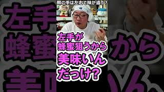 蜂の巣を壊すのは左手？熊の手がうまいと言われる理由と都市伝説#shorts