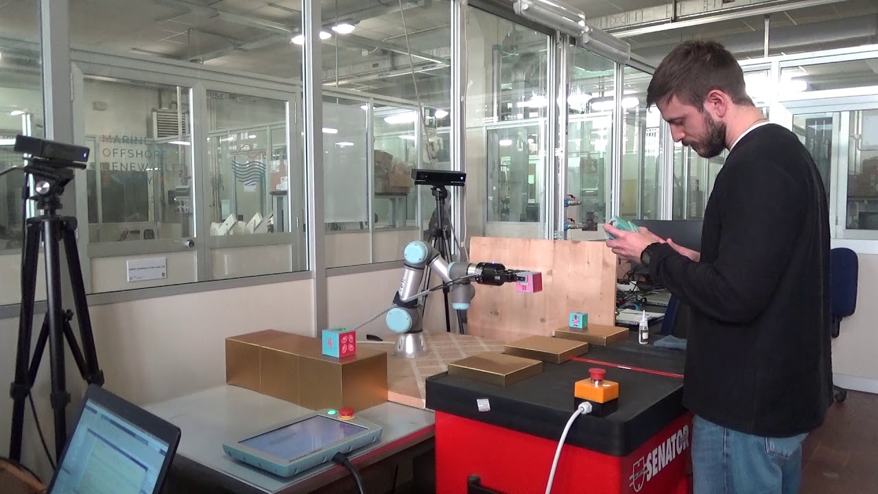 A practical and effective layout for a safe human-robot collaborative assembly task.