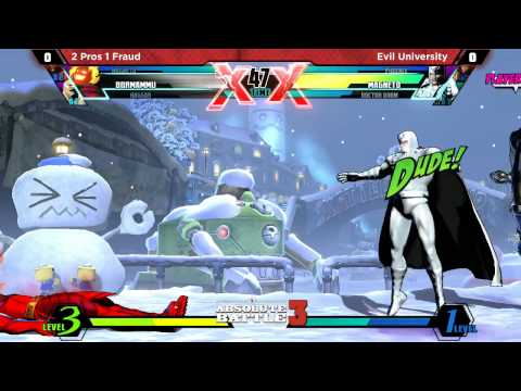 AB3 - UMVC3 Teams - GF - 2 Pros 1 Fraud vs Evil University