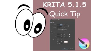 KRITA 5. 1. 5 - QUICK TIP - HOW TO RESIZE THE CANVAS WITHOUT ALTERING THE DIMENSIONS OF YOUR IMAGE