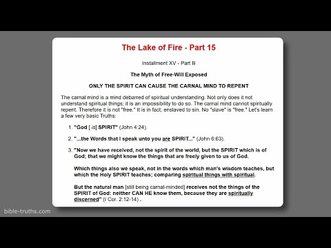 Only the Spirit can Cause the Carnal Mind to Repent - L Ray Smith