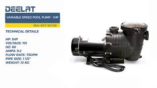 Variable Speed Pool Pump - 1HP