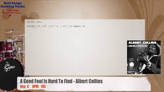 🥁 A Good Fool Is Hard To Find - Albert Collins Drums Backing Track with chords and lyrics