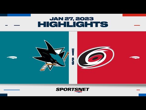 NHL Highlights | Sharks vs. Hurricanes - January 27, 2023