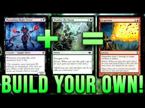 BUILD YOUR OWN GRAPESHOT! Weather the Storm + Marauding Blight-Priest | Pauper Magic: The Gathering