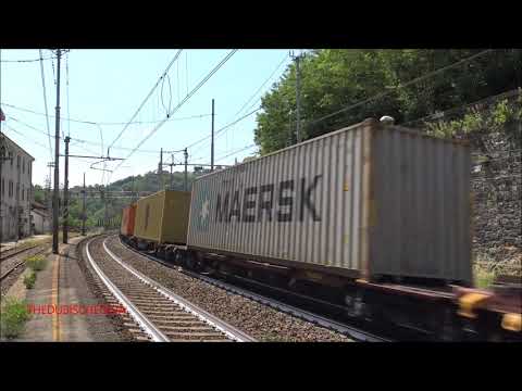 E.484 CON MERCI IN TRANSITO VELOCE A MIGNANEGO. (GE) SAB. 12 - 6 -  2021.