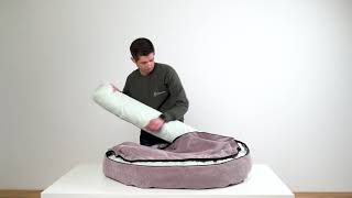 Harley & Cho (Харли энд Чо) Donut Ocean овальный лежак для собак (голубой)