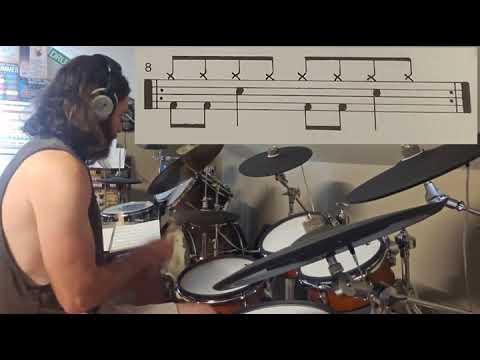 Tutorial series: straight 8th note drum grooves. Video: straight groove 8