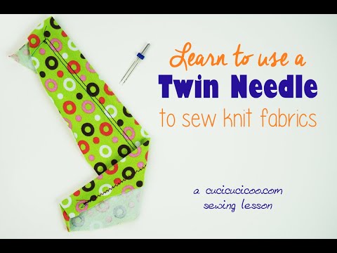 How to sew with a twin needle - stretchy stitching on stretch fabric!