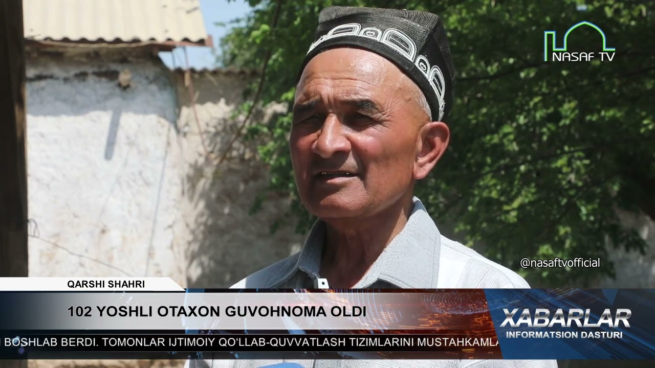 102 YOSHLI OTAXON GUVOHNOMA OLDI