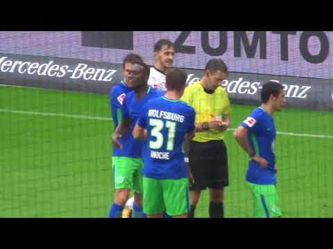 VFB vs. Wolfsburg - 26.': Gelbe Karte Casteels (2017 live @ Mercedes-Benz Arena - Stuttgart)