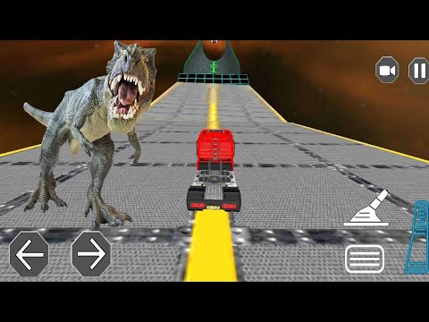 Mega ramp heavy truck driver | Oil tanker truck driving games #gaming #03