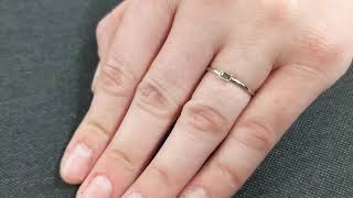 Baguette Diamond Band | Gray Diamond Baguette Ring | Bezel Set Baguette Salt and Pepper Diamond Band