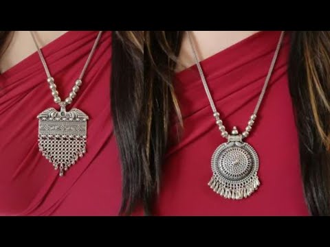 fashion with eswari ##The beautiful Oxidised necklace for women and girls--2piece price174 only