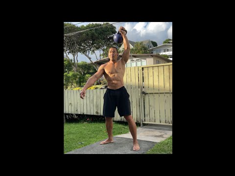 Day 250 FitPro Hawaii Workout-20 kg. Kettlebell Snatch x 10 Min. (2X SPEED)-1/20/21, 5:00 pm