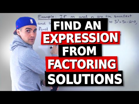 QMS 110 - Find an Expression from Factoring Solution - Ryerson University