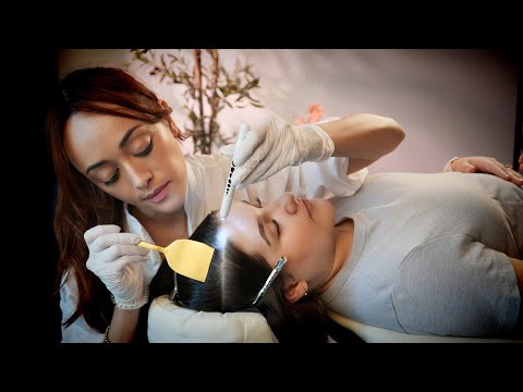 ASMR Micro Scalp Check & Perfectionist Hair Care | Brushing, Samples, Micro-Attention for Deep Sleep