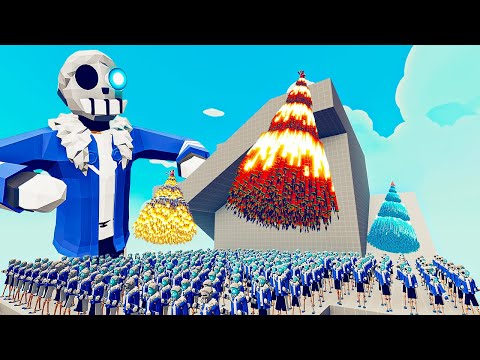 200x SANS vs 4x EVERY GOD - Totally Accurate Battle Simulator TABS