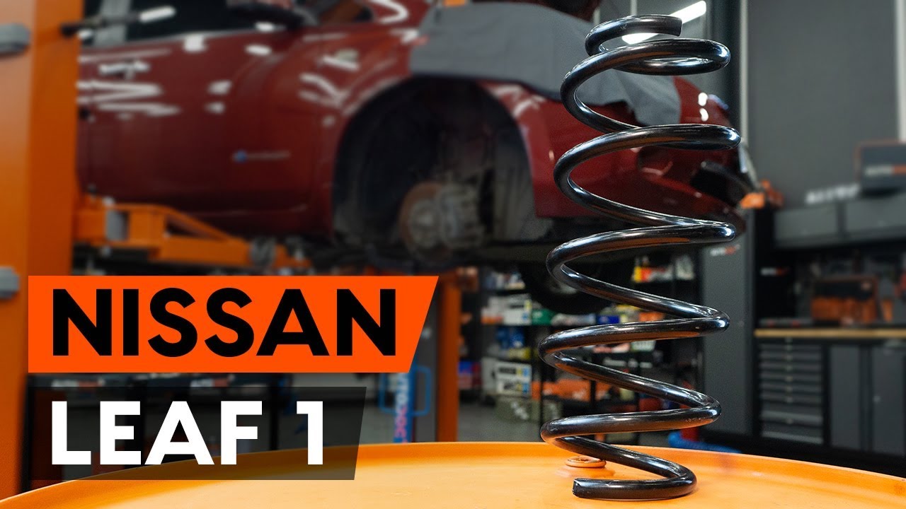 Como mudar molas de suspensão da parte dianteira em Nissan Leaf ZE0 - guia de substituição