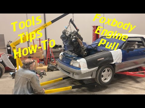 Pulling the Engine and Transmission out of a Foxbody Mustang