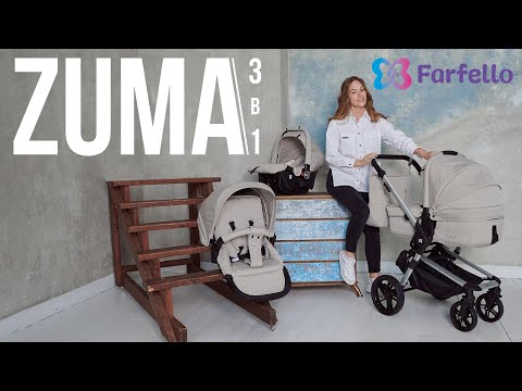 Миниатюра изображения товара Детская универсальная коляска Farfello Zuma Trio Comfort 3 в 1 / Z-88 (стальной серый)