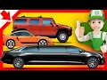 Handy Andy Cartoon Limousine SUV And Racing Car Cars For Kids Learning Cartoon For Kids 4 Years Old