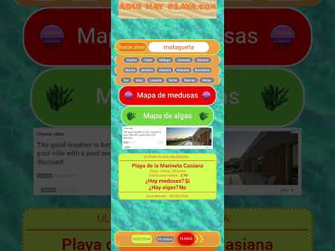 Mapa de medusas-Playas España