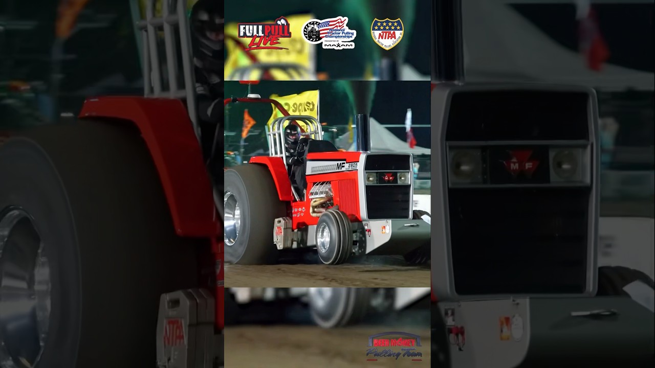 Legendary “Warpath” V8 Perkins Pro Stock at pull town USA 2025!! #tractorpulling #masseyferguson