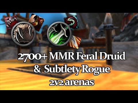 2700+ MMR Feral Sub Rogue 2v2 arenas | Wrath Classic arena