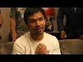 INSPIRING MANNY PACQUIAO "I'M A FIGHTER! I'M NOT WORRIED OF HOW HEAVY THURMAN WILL BE!"