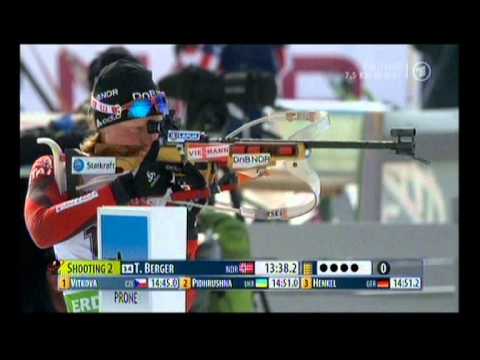 Biathlon Sprint der Damen in Oslo 2011