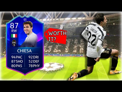 META CARD! 87 UCL TOTGS CHIESA PLAYER REVIEW | FIFA 22
