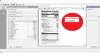 Create a Food Label in the Desktop Software