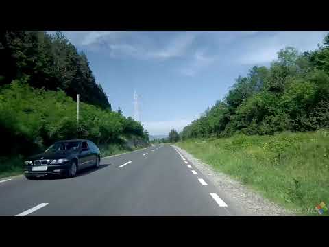 Pe Valea Bicazului. De la Bicaz Chei spre orașul Bicaz. 2K video