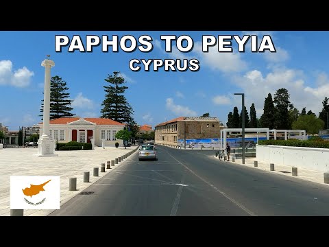 DRIVING from PAPHOS to PEYIA in CYPRUS * 4K (60fps)