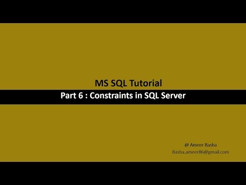 Part 6: Constraints in SQL Server