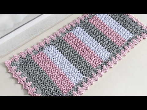 Zig Zag Crochet Rug