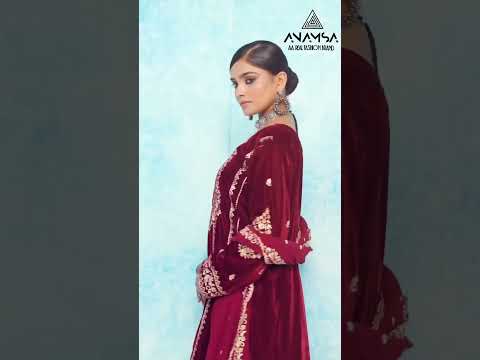 Anamsa 243 Heavy Pure Velvet 9000 Wholesale Pakistani Winter Wear Suit – product video thumbnail