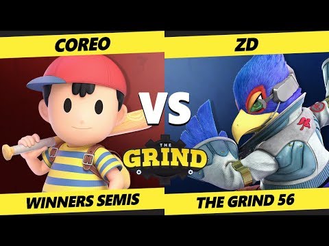 Smash Ultimate Tournament - Coreo (Ness) Vs. ZD (Falco, Fox, Incineroar) The Grind 56 SSBU W. Semis