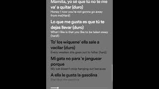 gasolina lyrics with translation by Daddy Yankee #viralsong #viralvideo  #subscribe