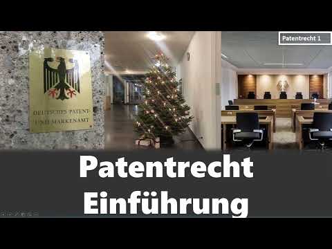 Patentrecht Einführung I Patentrecht 1
