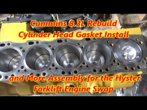 Hyster Forklift Cummins 8.3L Swap Part 6 Engine Assembly