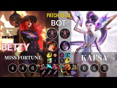 RNG Betty Miss Fortune vs Kai'Sa Bot - KR Patch 10.23