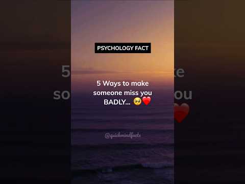5 Ways To Make Someone Miss You Badly... #shorts