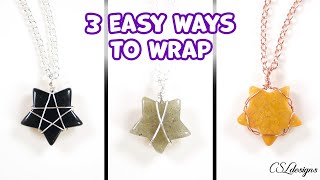 3 easy ways to wrap a star shaped stone