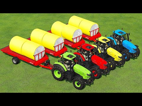 TRANSPORT, HARVES AND LOAD COTTO WITH DEUTZ COLORED TRACTORS - Farming Simulator 22