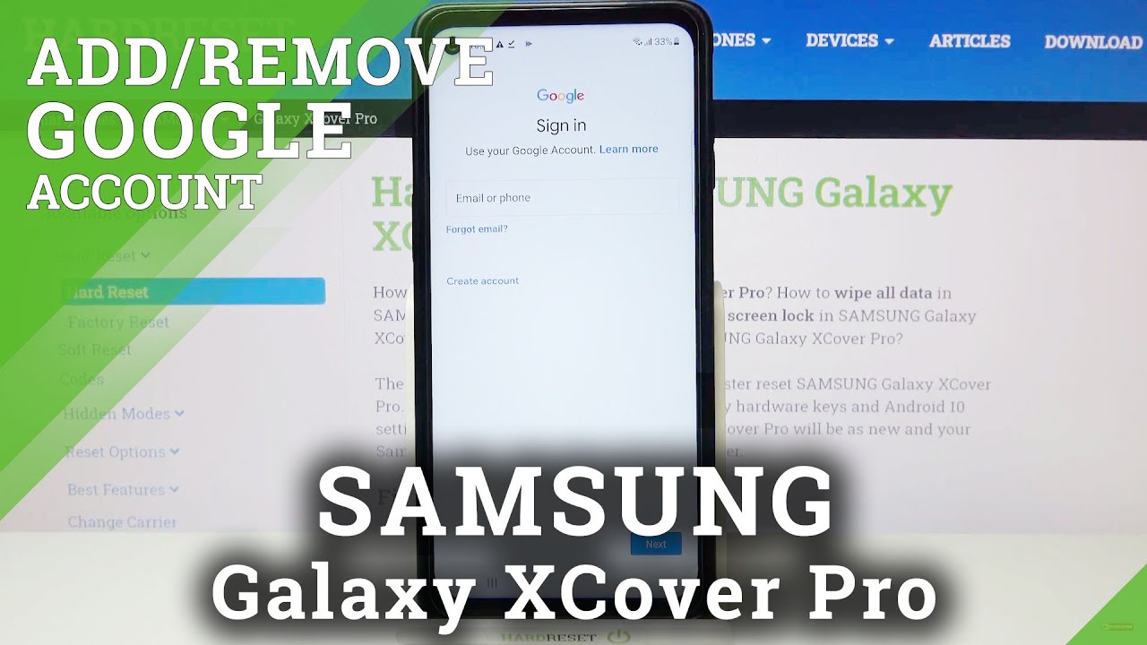 How to Add and Remove Google Account on SAMSUNG Galaxy XCover Pro – Manage Google Users