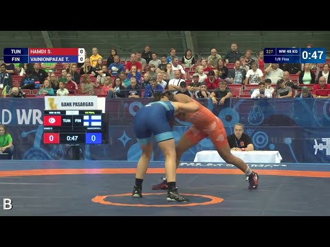 1/8 WW - 48 kg: S. HAMDI (TUN) df. T. VAINIONPAEAE (FIN) by VSU, 10-2