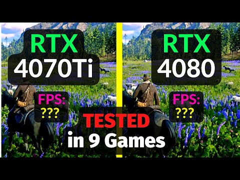 RTX 4070 Ti vs RTX 4080 in 9 GAMES in 4K GAMING BENCHMARK