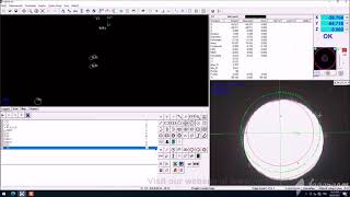 Video Measuring Machine Program Running on PCB sample